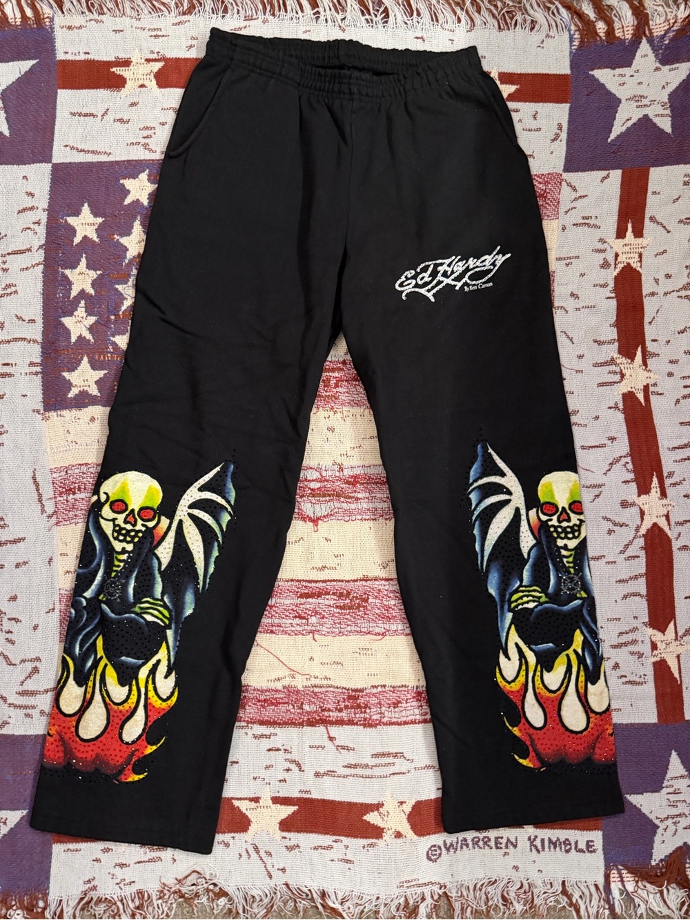 Ed Hardy x Ken Carson Rhinestone Sweatpants